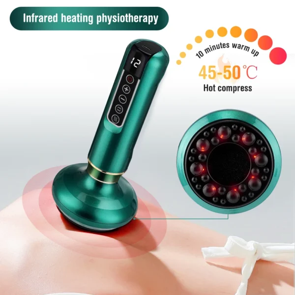 6/12 Gear Electric Cupping Massager Vacuum Suction Cup GuaSha Anti Cellulite Beauty Health Scraping Heat Body Slimming Massage - Image 4