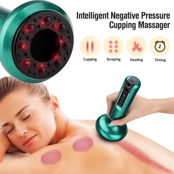 6/12 Gear Electric Cupping Massager Vacuum Suction Cup GuaSha Anti Cellulite Beauty Health Scraping Heat Body Slimming Massage - Image 12