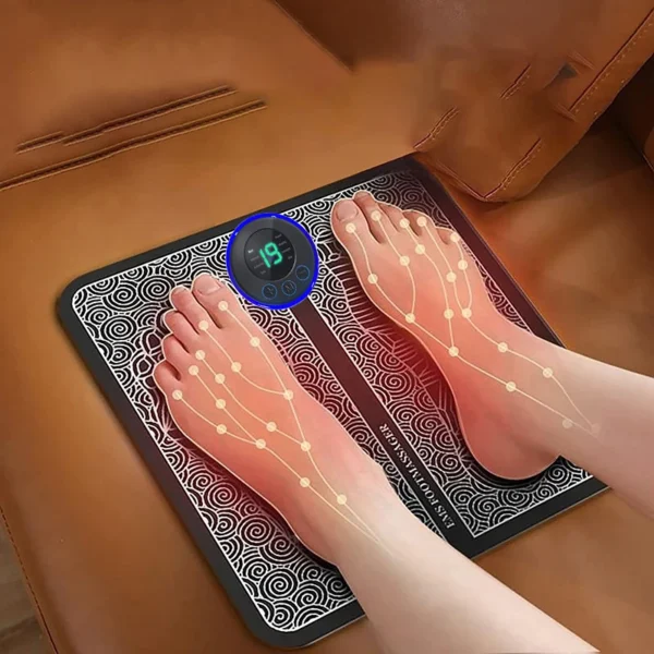 Foot Massger Sole Massage Pad Feet Muscle Stimulation 8 Modes 19 Level Relaxation USB Charging - Image 14