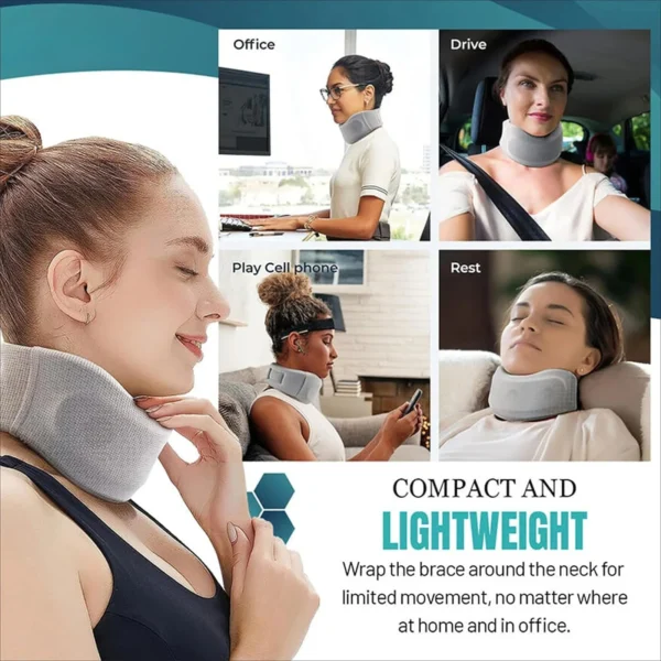 Soft Foam Neck Brace Support Adjustable Braces with Replacement Cover for Home School Office Travel - Image 6