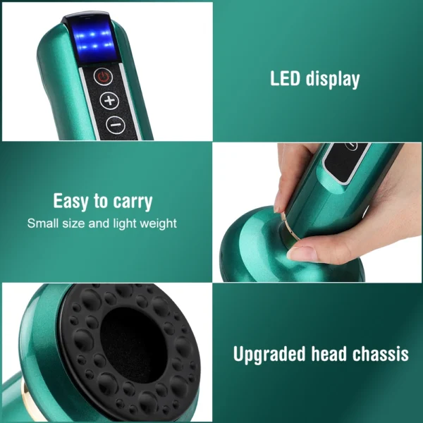 6/12 Gear Electric Cupping Massager Vacuum Suction Cup GuaSha Anti Cellulite Beauty Health Scraping Heat Body Slimming Massage - Image 24