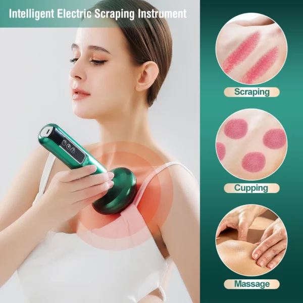 6/12 Gear Electric Cupping Massager Vacuum Suction Cup GuaSha Anti Cellulite Beauty Health Scraping Heat Body Slimming Massage - Image 3